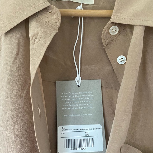 Tan Button-Up Shirt - Picture 6 of 7